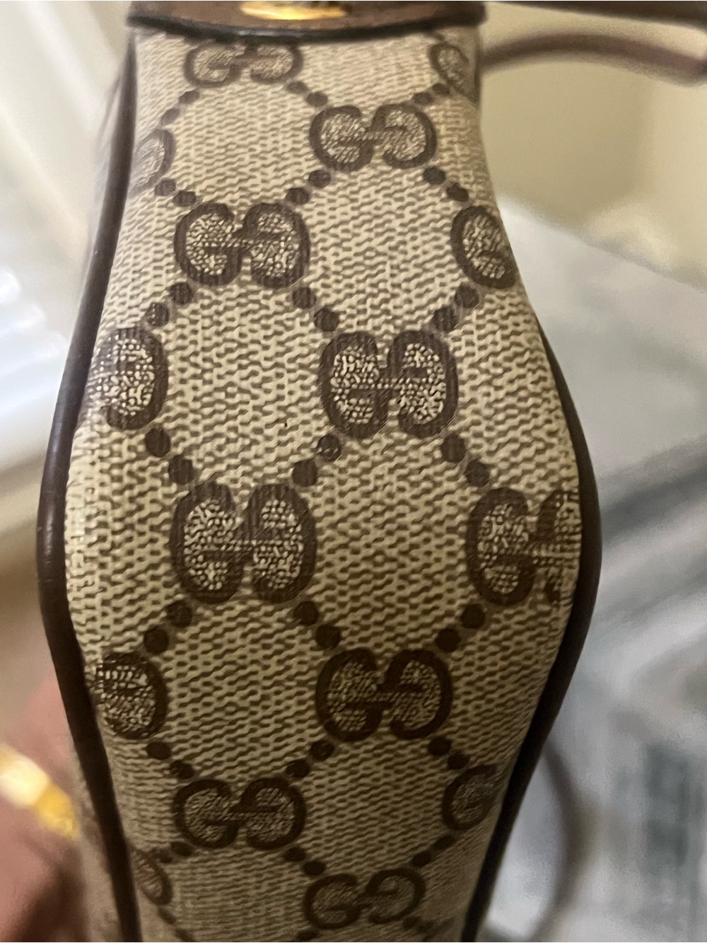 Gucci Brown GG Canvas Crossbody Bag VINTAGE - Picture 5 of 15